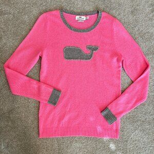 Vineyard Vines Cashmere Blend Whale Sweater in Pink - Size Small